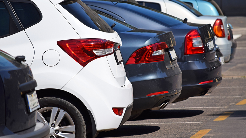 Cars parked side by side